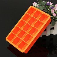 &quot;Silicone 15 Square Cube Ice Tray Mold Pudding Jelly Mould Party Bar (Yellow)&quot; shopping N4