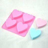 Heart Silicone Fondant Mold Cake Decorating Chocolate Baking Soap Ice Mould Tool N3