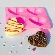 Heart Silicone Fondant Mold Cake Decorating Chocolate Baking Soap Ice Mould Tool N4