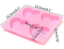 Heart Silicone Fondant Mold Cake Decorating Chocolate Baking Soap Ice Mould Tool N8