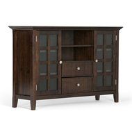 Simpli Home Acadian Tall TV Media Stand for TVs up to 60&quot;, Rich Tobacco Brown N2
