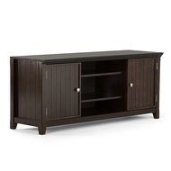 Simpli Home Acadian Tall TV Media Stand for TVs up to 60&quot;, Rich Tobacco Brown N7