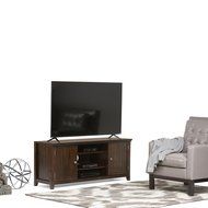 Simpli Home Acadian Tall TV Media Stand for TVs up to 60&quot;, Rich Tobacco Brown N8