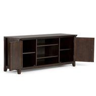Simpli Home Acadian Tall TV Media Stand for TVs up to 60&quot;, Rich Tobacco Brown N9