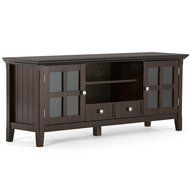Simpli Home Acadian Tall TV Media Stand for TVs up to 60&quot;, Rich Tobacco Brown N14