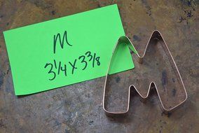 The Letter M Copper Alphabet Cookie Cutter N2