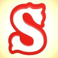 Curly Letter S Cookie Cutter 4 in