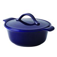 Anolon Vesta Stoneware Round Casserole, 18 oz, Baltic Blue