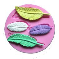 Everyshine New Kitchen Tools Feathers Shape Liquid Silicone Fondant Cake Decoration Mold Goose Feathers Baking...