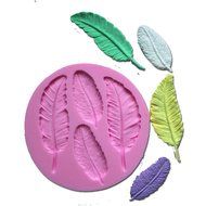 Everyshine New Kitchen Tools Feathers Shape Liquid Silicone Fondant Cake Decoration Mold Goose Feathers Baking... N4