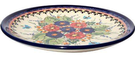 Polish Pottery Plate 7.5 Inch From Zaklady Ceramiczne Boleslawiec #Gu-814-149 Art Unikat Signature Pattern, 7.5... N2