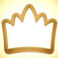 Fantasy Crown Cookie Cutter 3.5 in