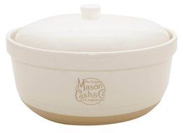 Mason Cash Heritage Round Casserole with Lid, 2.85-Quart, 9-1/2 by 9-1/2 by 4 Inches