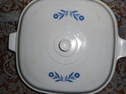 Corning Ware Cornflower Blue 10 Inch Casserole Skillet with Proceram Cover N2