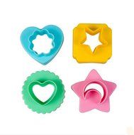 yueton Double-faced Geometric Shape Flower, Moon, Star, Heart Sandwich, Sushi, Bread, Rice, Fruit, Biscuit Mold...
