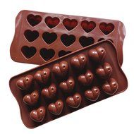 Seedan Silicone Gel Non-stick Chocolate Candy Baking Mold Ice Cube (12 Cavity, Dinosaur Shape, Chocolate) N4
