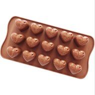 Seedan Silicone Gel Non-stick Chocolate Candy Baking Mold Ice Cube (12 Cavity, Dinosaur Shape, Chocolate) N6