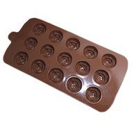 Seedan Silicone Gel Non-stick Chocolate Candy Baking Mold Ice Cube (12 Cavity, Dinosaur Shape, Chocolate) N14