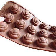 Seedan Silicone Gel Non-stick Chocolate Candy Baking Mold Ice Cube (12 Cavity, Dinosaur Shape, Chocolate) N15