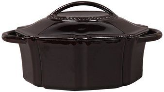 Isaac Mizrahi Isaac Mizrahi Bella Chic Oval Casserole and Lid, 4-Quart, Mahogany