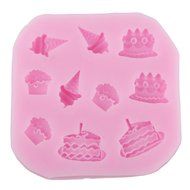niceeshop(TM) Crown Shape Silicone Cake Molds Decoration Fondant Cookie Baking Mold ,Pink N6