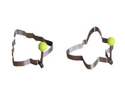 2 PCs Egg Mold Stainless Steel Kids Breakfast/Lunch Sandwich/Cookie Mold [D]