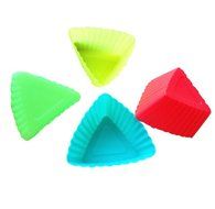 Tosangn 12pcs Standard Size Colorful Silicone Muffin Cup Liners Baking Cupcake Molds (Type D) N6