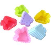 Tosangn 12pcs Standard Size Colorful Silicone Muffin Cup Liners Baking Cupcake Molds (Type D) N8