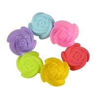 Tosangn 12pcs Standard Size Colorful Silicone Muffin Cup Liners Baking Cupcake Molds (Type D) N16