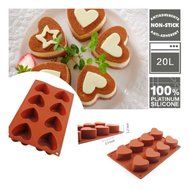 8-Cavity Heart-shaped Silicone Mould Cake Chocolate Soap Mold Cupcake Baking Pan Top Selling Item