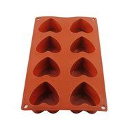 8-Cavity Heart-shaped Silicone Mould Cake Chocolate Soap Mold Cupcake Baking Pan Top Selling Item N4
