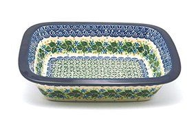 Polish Pottery Baker - Rectangular with Grip Lip - Ivy Trail