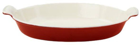 French Home Red 2 Quart Oval Gratin Baking Dish