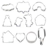 Wocuz 11 pcs Cute Peppa Pig Theme Stainless Steel Cookie Cutter For Baby Shower Birthday Party