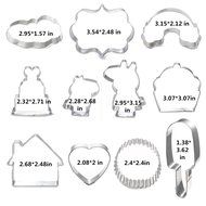 Wocuz 11 pcs Cute Peppa Pig Theme Stainless Steel Cookie Cutter For Baby Shower Birthday Party N2