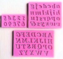 3pcs/set Mini New Style Letter &amp; Number Silicone Handmade Fondant Craft DIY Mold/Cake Decorating Mold
