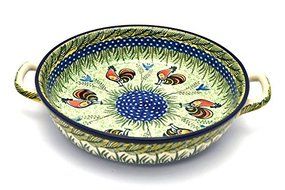 Polish Pottery Baker - Round with Handles - Large - Unikat Signature U2663