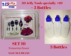 3D Jelly Tools specially -Type 10 - Poinsettia flower and 3 Bottle