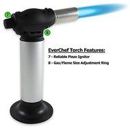Culinary Torch by Ever Chef - Professional Creme Brulee Torch - Restaurant Grade Kitchen Torch N3