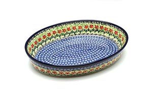 Polish Pottery Baker - Oval - Large - Maraschino