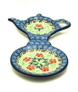 Polish Pottery Tea Bag &amp; Mug Holder - Maraschino