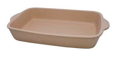 Rada Cutlery Stoneware Rectangular Baking Pan, 9 x 13 Inch, Made in USA