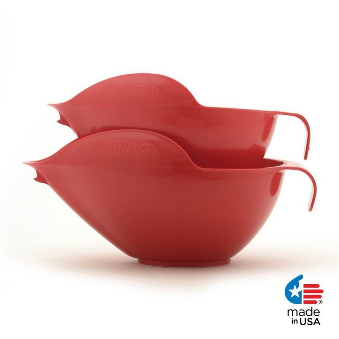 POURfect Mixing Bowls 1010 - 6 & 8 Cups - Empire Red