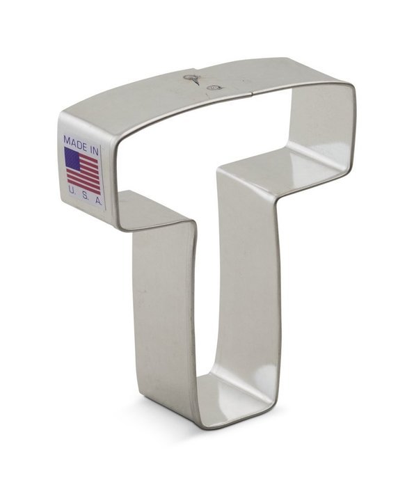 Ann Clark Letter T Cookie Cutter - 3.25 Inches - Tin Plated Steel