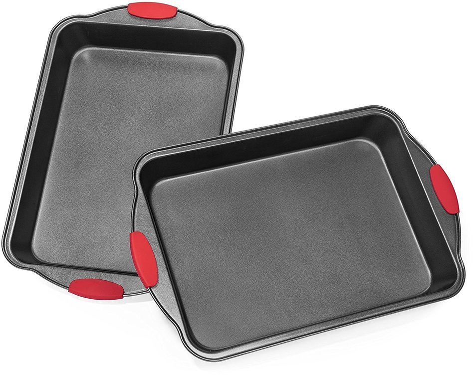Elite Bakeware Extra Large Baking Pans with Nonstick Coating and Grip Handle, Pack of 2