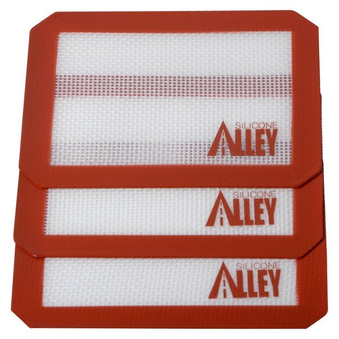 Silicone Alley, 3 Non-stick Silicone Mat Pad, Small Rectangle 5 X 4 Inch, Green N6