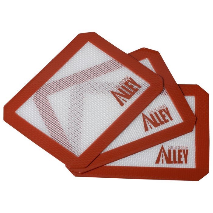 Silicone Alley, 3 Non-stick Silicone Mat Pad, Small Rectangle 5 X 4 Inch, Green N9