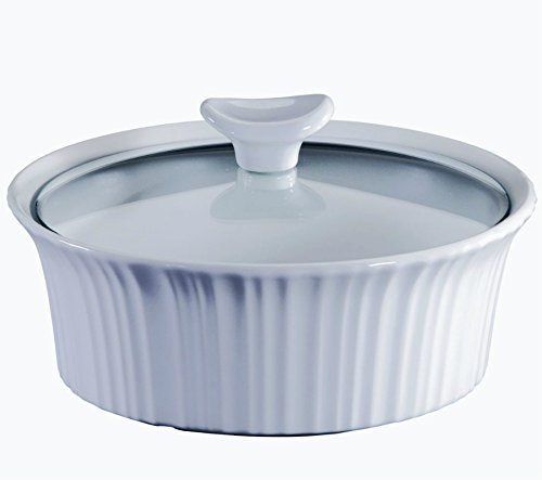 1.5QT WHT RND Casserole (Pack of 2)