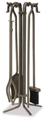 Uniflame, F-1614, 5pc Bronze Fireset with Crook Handles