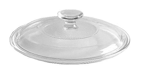 Corning Ware / Pyrex Clear Round Glass Lid ( Ribbed ) ( 8 3/8" Dia ) ( G-1-C A )